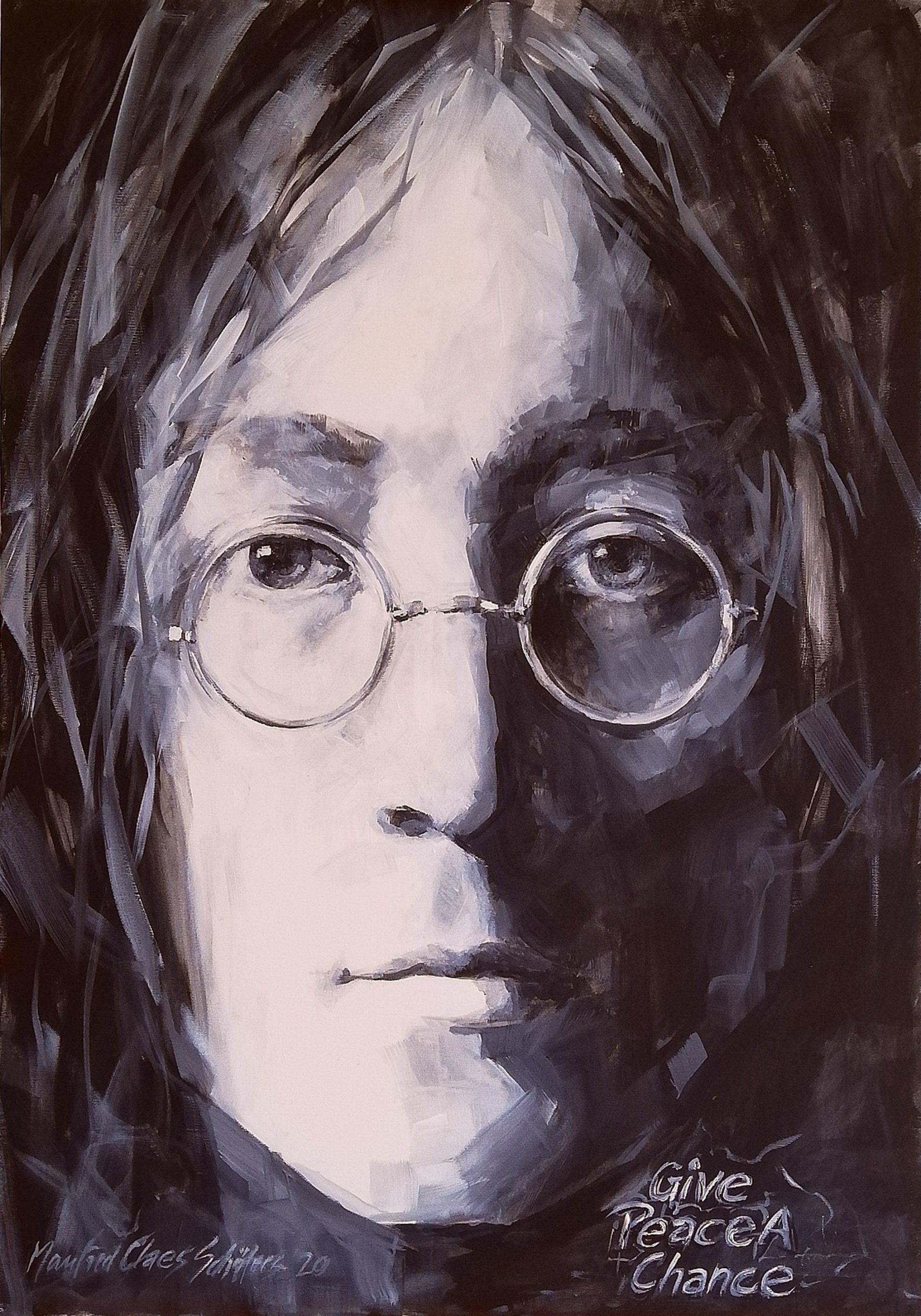 Portrait John Lennon Manfred Claes-Schaefers